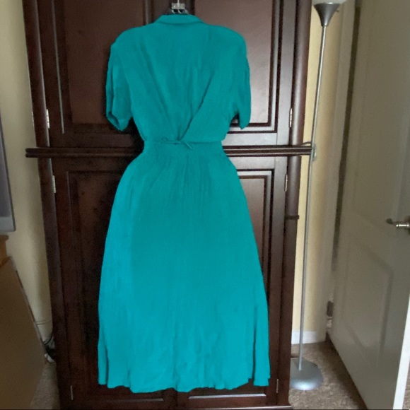 SAG HARBOR 2-pc green hobo bohemian maxi dress M - Picture 12 of 16